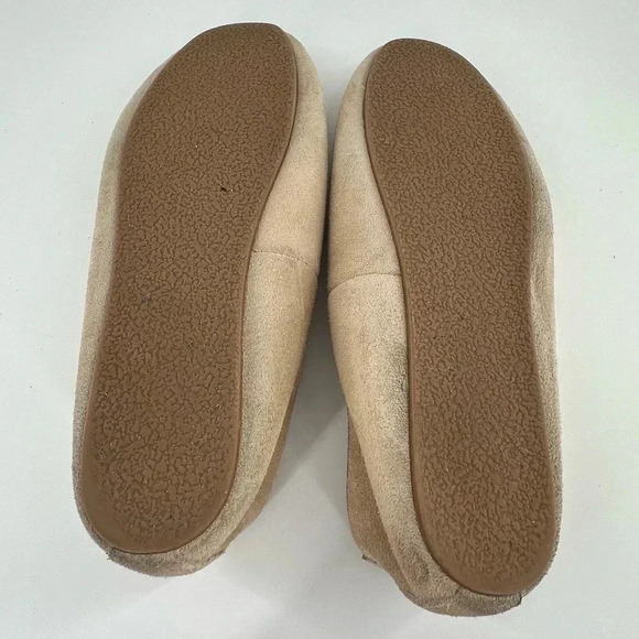 Talbots womens slippers size 7 tan suede festive wreath holiday Christmas - Picture 6 of 11
